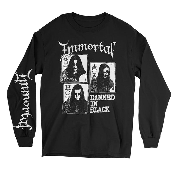 Damned in Black Long-Sleeve T-Shirt (Black)